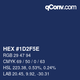 Color code: HEX #1D2F5E | qconv.com