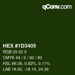 Color code: HEX #1D3405 | qconv.com