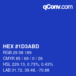Color code: HEX #1D3ABD | qconv.com