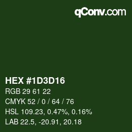 Color code: HEX #1D3D16 | qconv.com