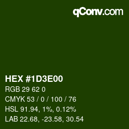 Color code: HEX #1D3E00 | qconv.com