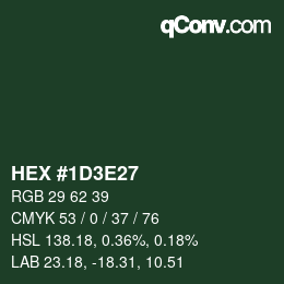 Color code: HEX #1D3E27 | qconv.com