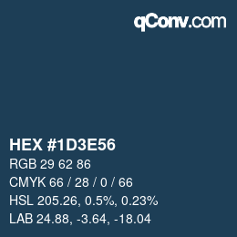 Color code: HEX #1D3E56 | qconv.com