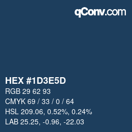 カラーコード: HEX #1D3E5D | qconv.com