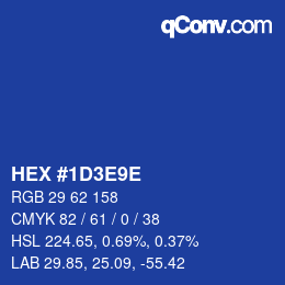 Color code: HEX #1D3E9E | qconv.com