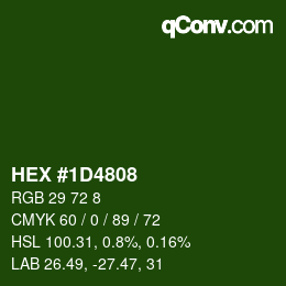 Color code: HEX #1D4808 | qconv.com