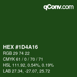 Color code: HEX #1D4A16 | qconv.com