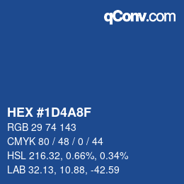 Color code: HEX #1D4A8F | qconv.com