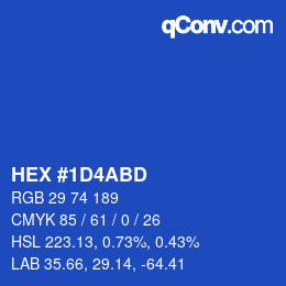 カラーコード: HEX #1D4ABD | qconv.com