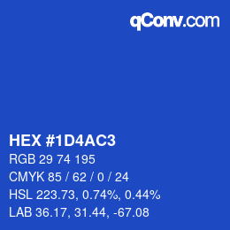 Color code: HEX #1D4AC3 | qconv.com