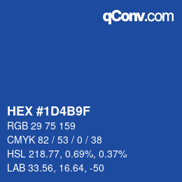 Color code: HEX #1D4B9F | qconv.com