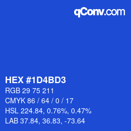 Color code: HEX #1D4BD3 | qconv.com