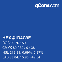 Color code: HEX #1D4C9F | qconv.com