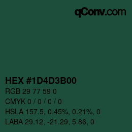 Color code: HEX #1D4D3B00 | qconv.com