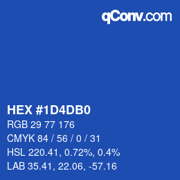 Color code: HEX #1D4DB0 | qconv.com
