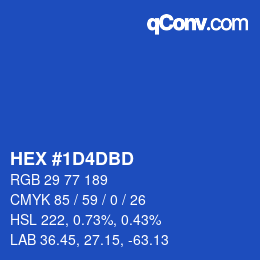 Color code: HEX #1D4DBD | qconv.com