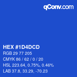 カラーコード: HEX #1D4DCD | qconv.com