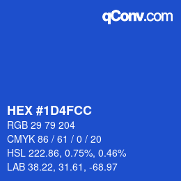 Color code: HEX #1D4FCC | qconv.com