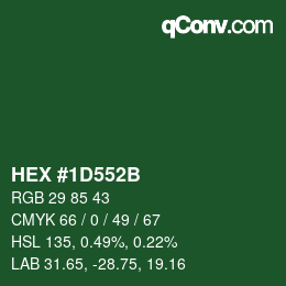 Code couleur: HEX #1D552B | qconv.com