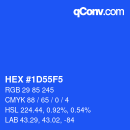 Color code: HEX #1D55F5 | qconv.com