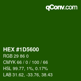 Color code: HEX #1D5600 | qconv.com