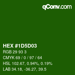 カラーコード: HEX #1D5D03 | qconv.com
