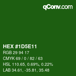 カラーコード: HEX #1D5E11 | qconv.com