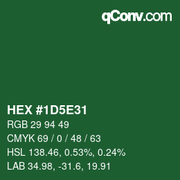 Color code: HEX #1D5E31 | qconv.com
