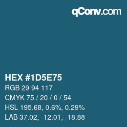 Color code: HEX #1D5E75 | qconv.com