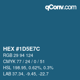 Color code: HEX #1D5E7C | qconv.com