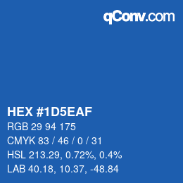カラーコード: HEX #1D5EAF | qconv.com