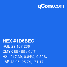 カラーコード: HEX #1D6BEC | qconv.com