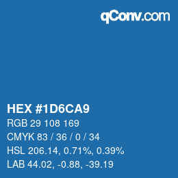 Color code: HEX #1D6CA9 | qconv.com