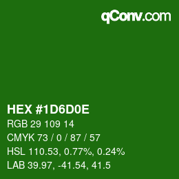 Color code: HEX #1D6D0E | qconv.com