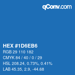 カラーコード: HEX #1D6EB6 | qconv.com