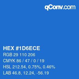 Color code: HEX #1D6ECE | qconv.com