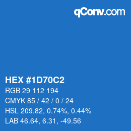 Color code: HEX #1D70C2 | qconv.com