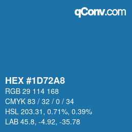 Color code: HEX #1D72A8 | qconv.com