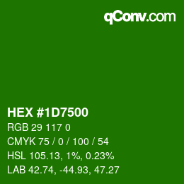 Color code: HEX #1D7500 | qconv.com