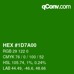 Color code: HEX #1D7A00 | qconv.com