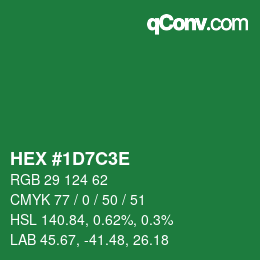 Color code: HEX #1D7C3E | qconv.com