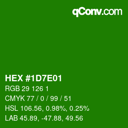 Color code: HEX #1D7E01 | qconv.com