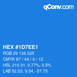 Color code: HEX #1D7EE1 | qconv.com