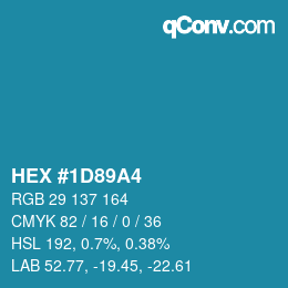 Color code: HEX #1D89A4 | qconv.com