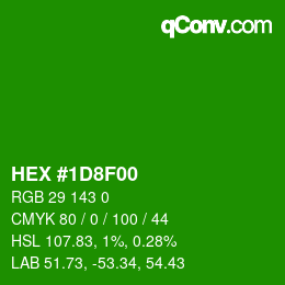 Color code: HEX #1D8F00 | qconv.com