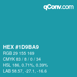 Color code: HEX #1D9BA9 | qconv.com