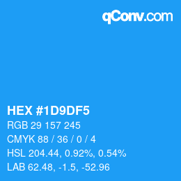 Color code: HEX #1D9DF5 | qconv.com