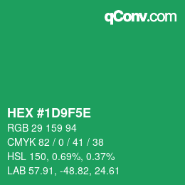 Código de color: HEX #1D9F5E | qconv.com