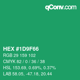 Color code: HEX #1D9F66 | qconv.com
