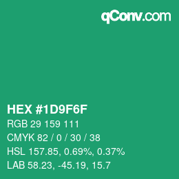 Color code: HEX #1D9F6F | qconv.com
